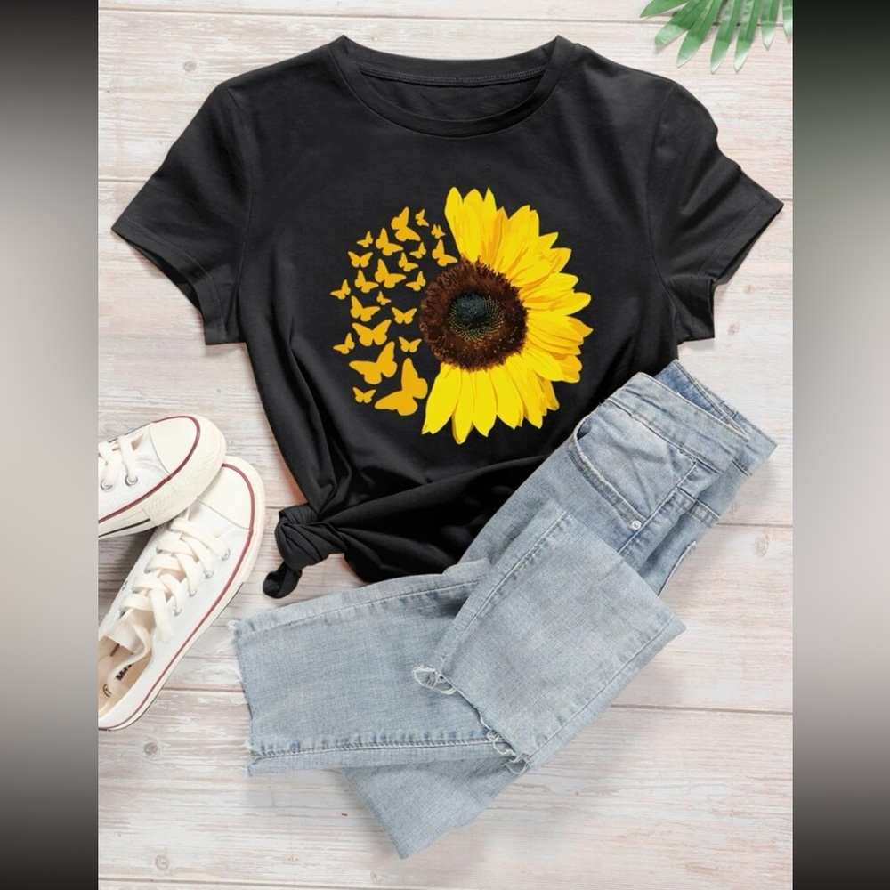 Shein Sunflower T-Shirt